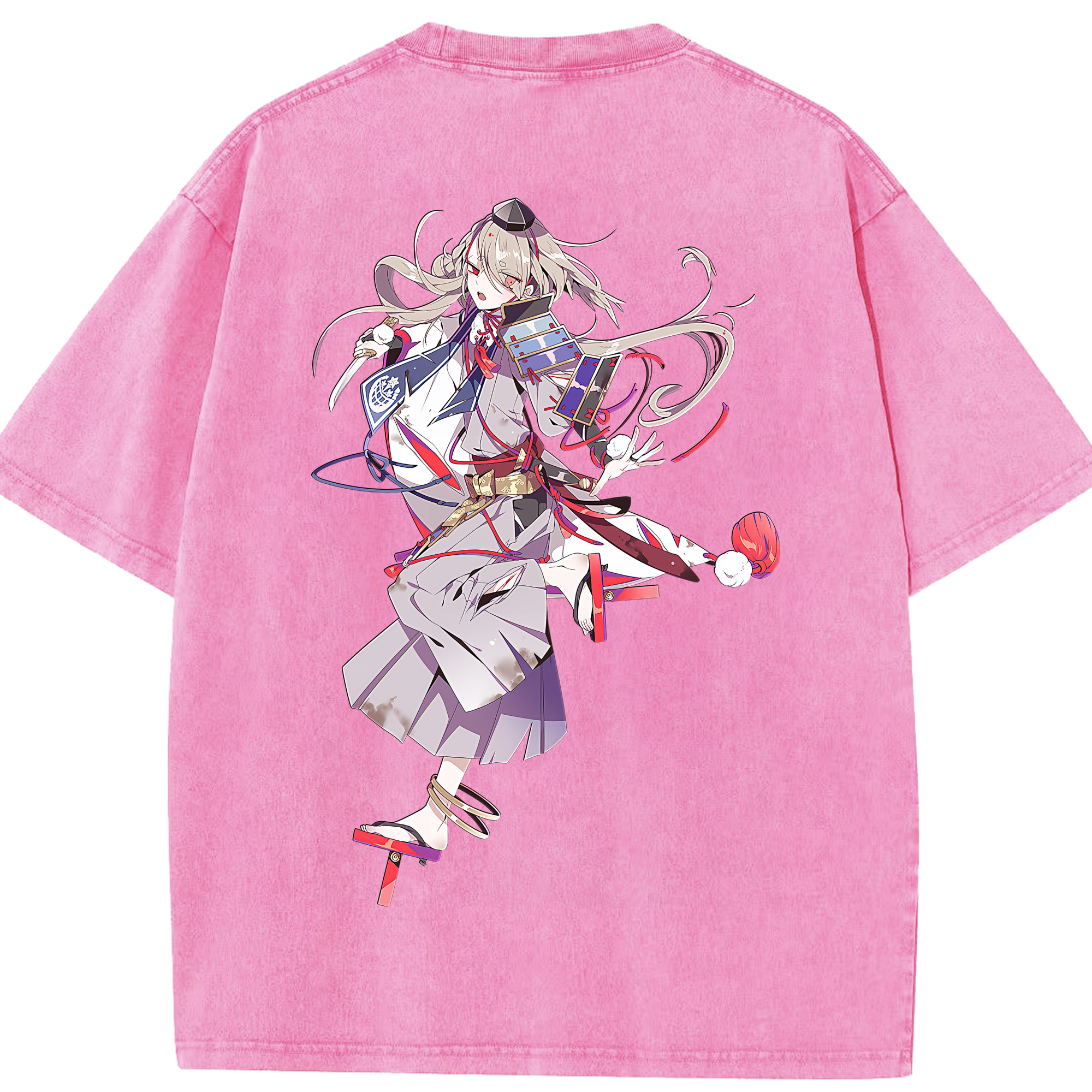 （画像用） 刀剣乱舞 Touken Ranbu 綿100% ヴィンテージ風 半袖Tシャツ（背面プリント）